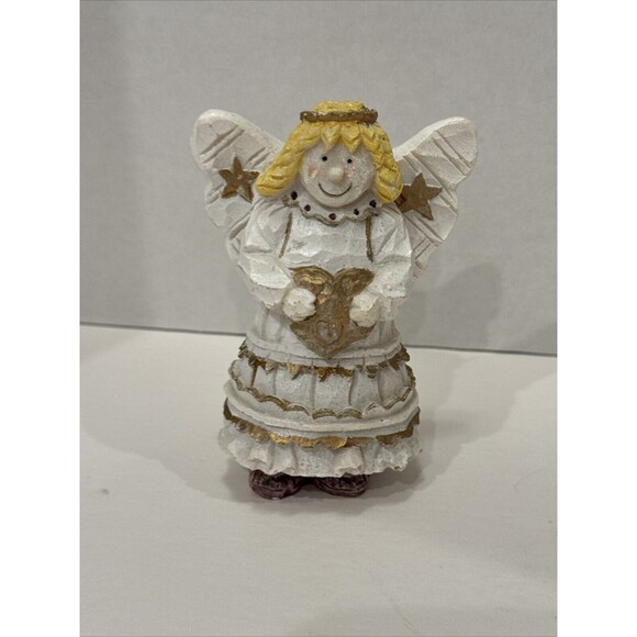 Such A Sweet 4.5" Resin Angel with Heart Decor - Picture 2 of 9